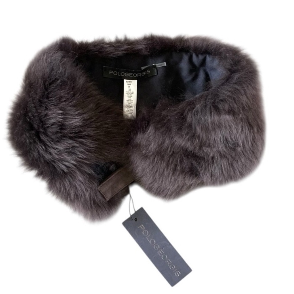 Pologeorgis NWT Shearling Lamb Neck Ring Scarf